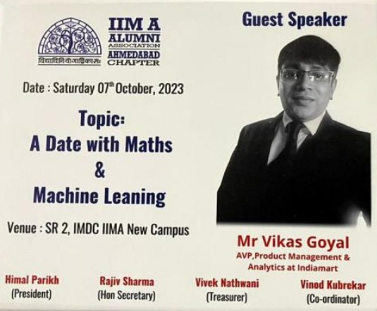 Guest Speaker at IIM Ahmedabad Alumni Association